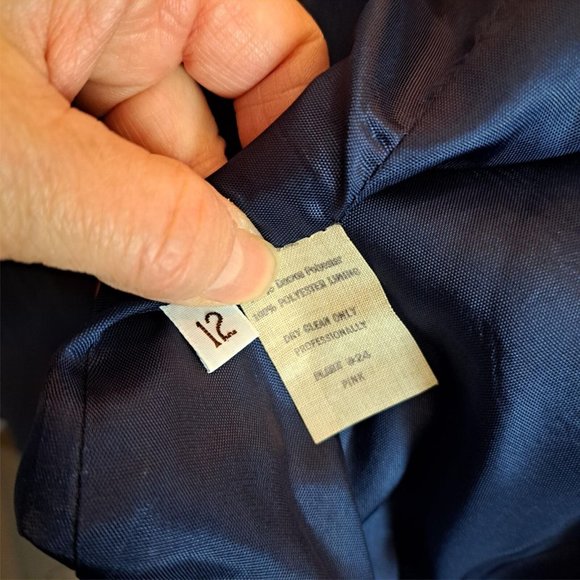 Vintage Givenchy Sport 1990s Blazer Navy Blue 2 Buttons Size 12 - Picture 8 of 8